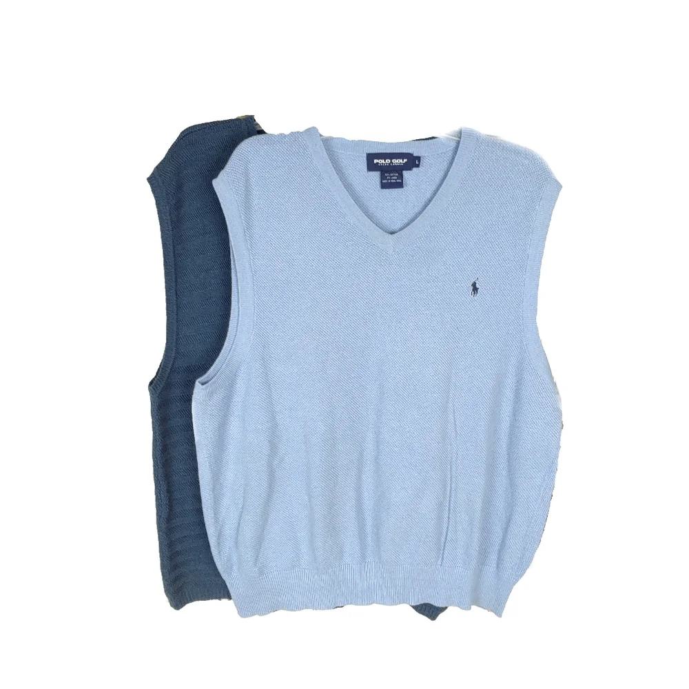2 Mens L Polo Golf & Ashworth Line Blend Golf Vests - Picture 2 of 10